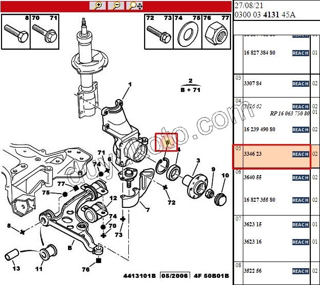 SEGMAN ON TEKER RULMAN BXR2 14Q