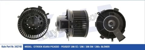 Kalorifer Motoru P206 P206+ XP1 C53 Dijital Klimalı