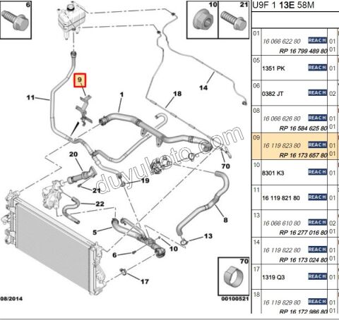 AYAK RADYATOR HORTUM TUTMA SACI BXR3
