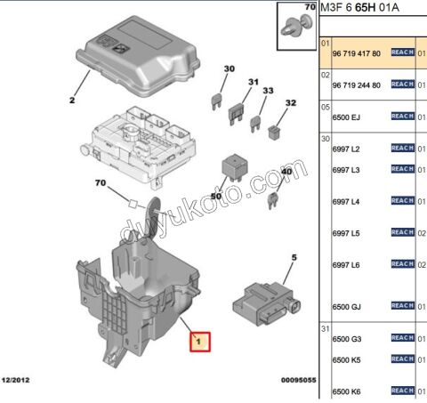 KAP KAPAK SIGORTA KUTU ALT YUVA P301