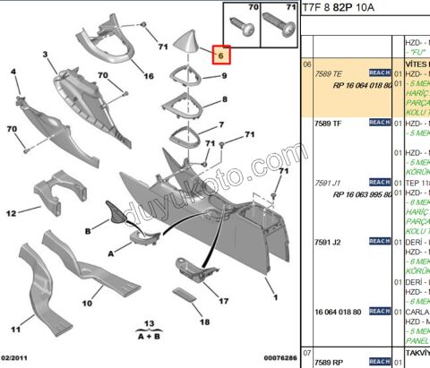 Vites Kolu Körüğü P3081 5 VITES
