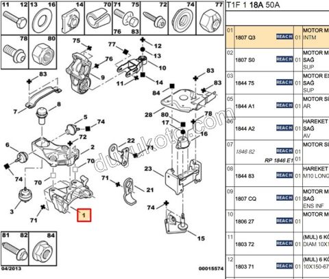 TAKOZ MOTOR ALUMINYUM SPORT R 1.4HDİ Euro4 02/11 P206 P3071