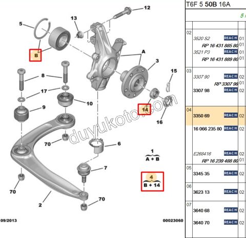 Ön Teker Rulmanı (ABS'li) P307 P207 P301 1.6HDİ Euro6