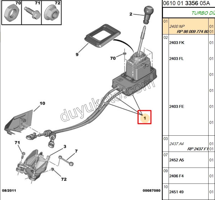 VITES HALATI KOMPLE C5 X7
