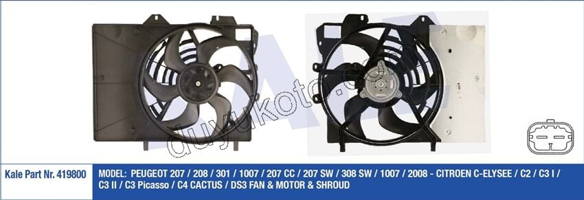 Fan Motoru EP P207 P2081 P301 P20081