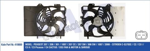 Fan Motoru EP P207 P2081 P301 P20081