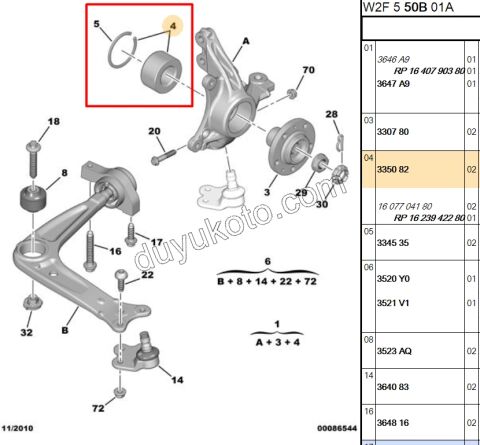 Ön Teker Rulmanı P407 P5081 C42 DS41 DS5