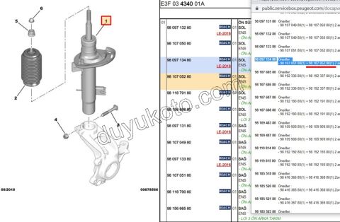 Ön Sol Amortisör CCT DV6D