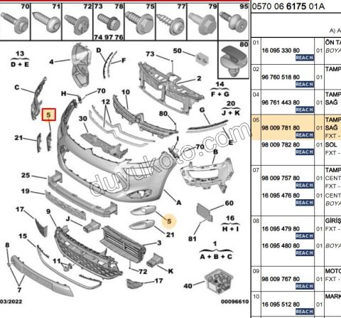 Sağ Sis Far Çerçevesi C4PC2 SIYAH