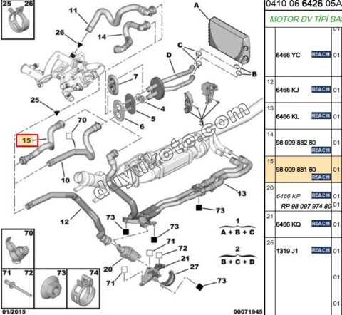 Kalorifer Hortumu C4 PRT3