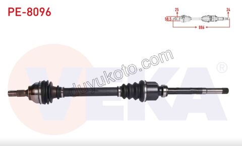 Aks Mili Sağ P301 1.6HDİ Euro6 2017> 100HP BE4R