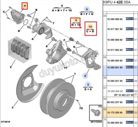 El Fren Motoru PRT4 DB4 P208 P308 P5081