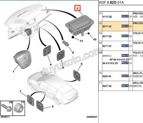 Yolcu (Sağ) Hava Yastığı (AIRBAG) P5081