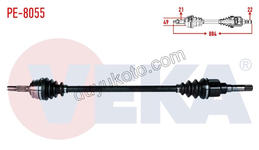 Aks Mili Sağ P301 EB2 1.2