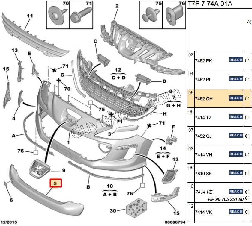 Ön Tampon Kapağı Üst KUSAK P3081