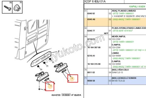 LAMBA PLAKA BXR1 BXR2 (OVAL) 1303499808