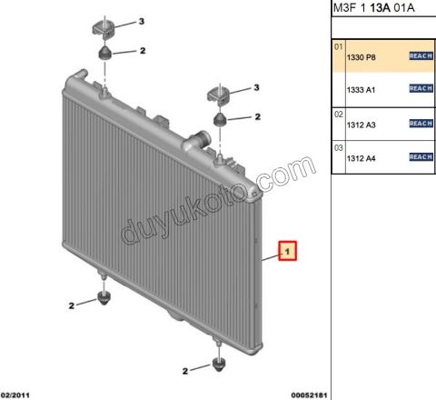 Motor Su Radyatörü P207 P301 EP 1.6HDİ Euro4