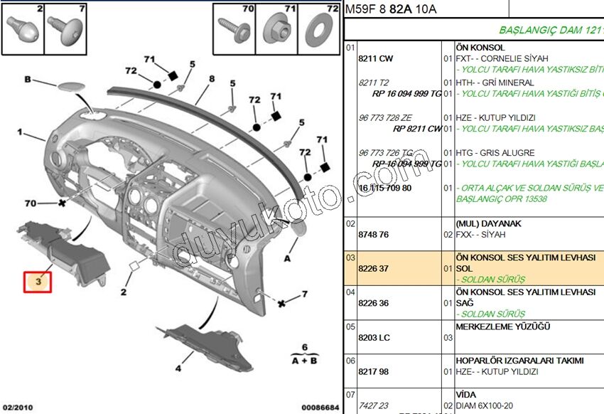 Ön Göğüs Sol Alt İzolatör PRT2