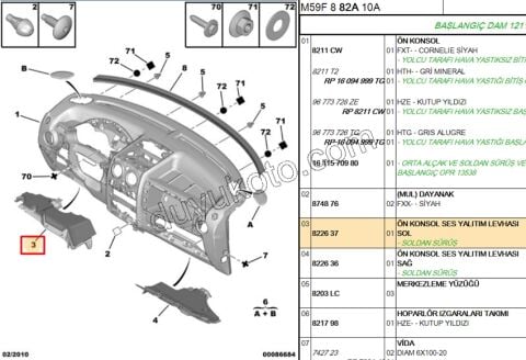 Ön Göğüs Sol Alt İzolatör PRT2