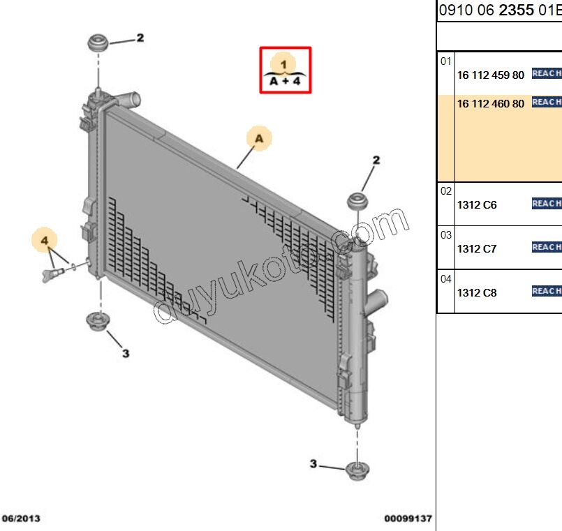 Motor Su Radyatörü P4008 C4AIR