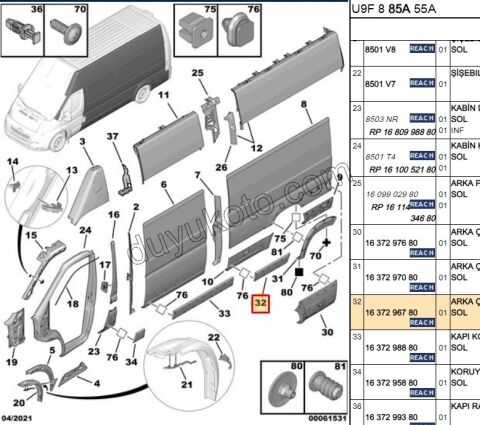 CITA SUS ARKA TEKER ONU L BXR3MQ