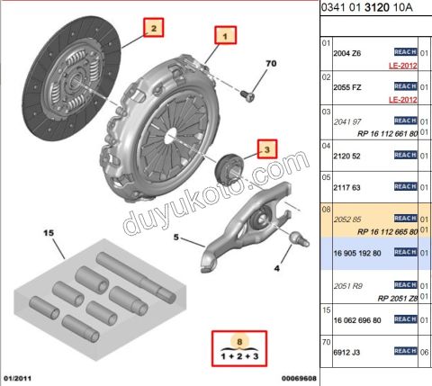 DEBRIYAJ SET 1.4HDİ Euro4 02/11