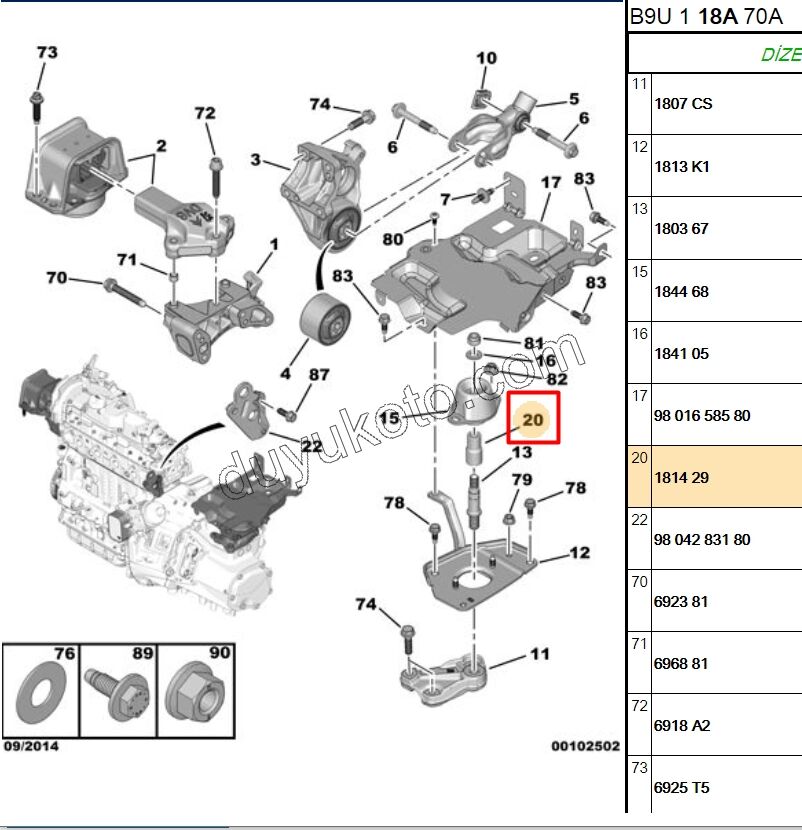 BURC AKU ALTI TAKOZ P306 PRT