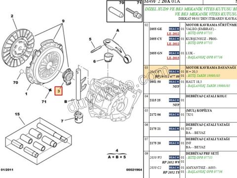 RULMAN DEBRIYAJ PRT1 EM KULAKLI