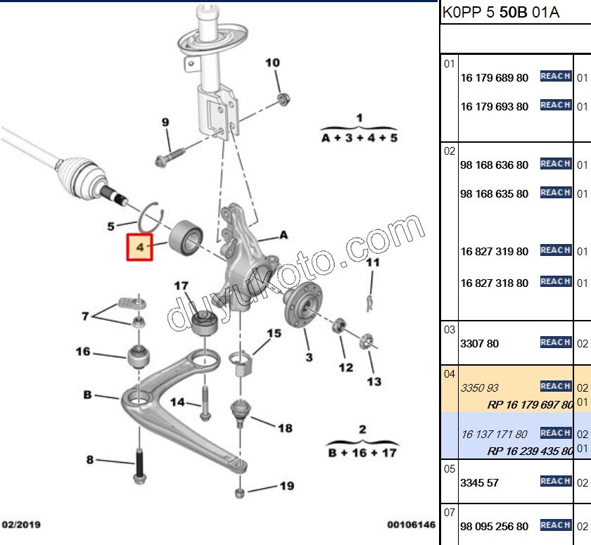 Ön Teker Rulmanı EXP3 EXP4 (ABS'li)