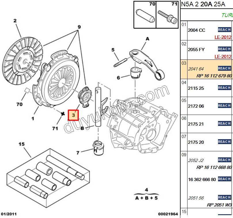 RULMAN DEBRIYAJ PRT1 EM KULAKLI