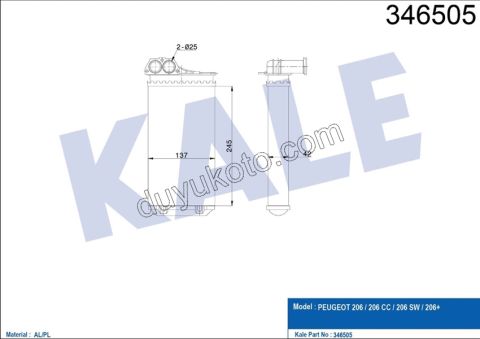Kalorifer Radyatörü YM P206 P206+ 1.4İ YM