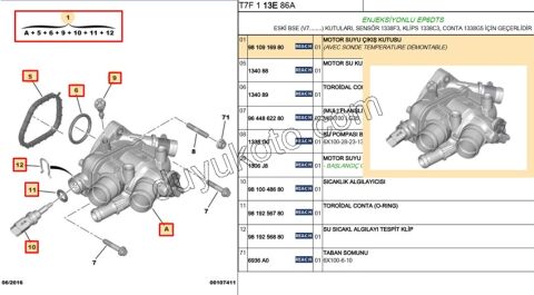 Termostat 1.6VTi 120HP 1.6THP 150HP