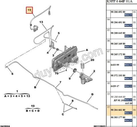 2019> Partner Rifter Berlingo Combo Doblo Proace City TESISAT KABLO CAM SU