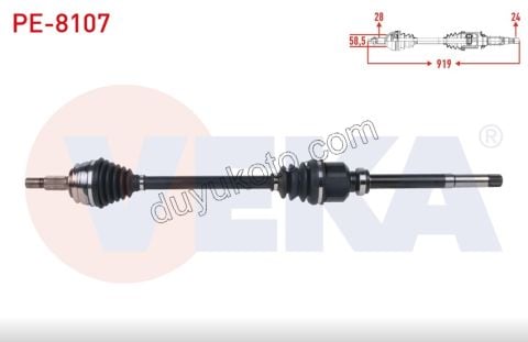 Aks Mili Sağ PRT4 1.5HDİ Euro6 D 100HP 6 VIT MANUEL