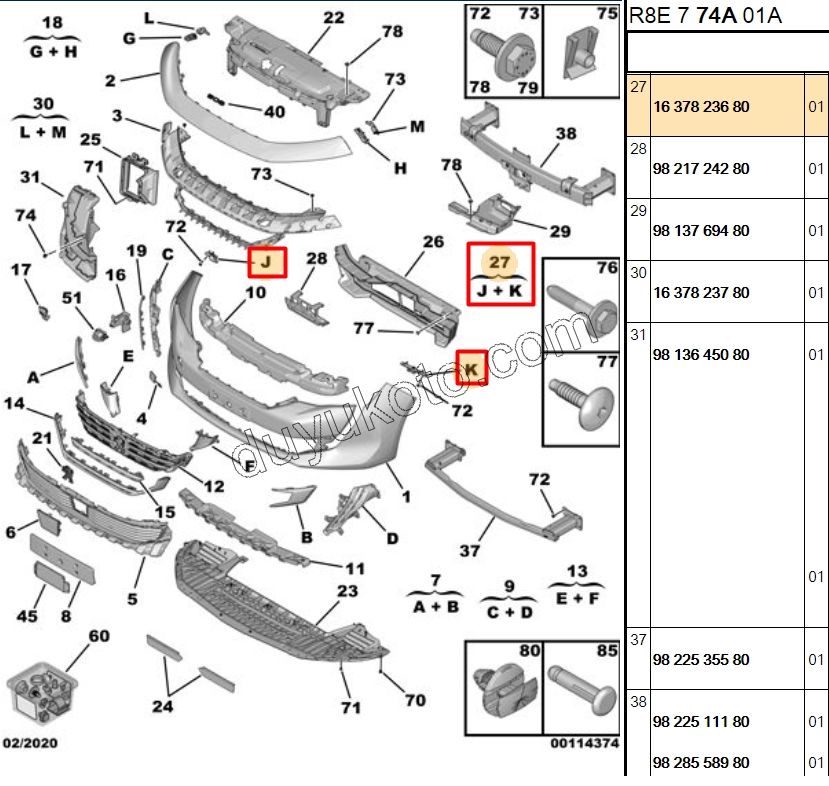 AYAK TK ON TAMPON YAN BAGLANTI P5082