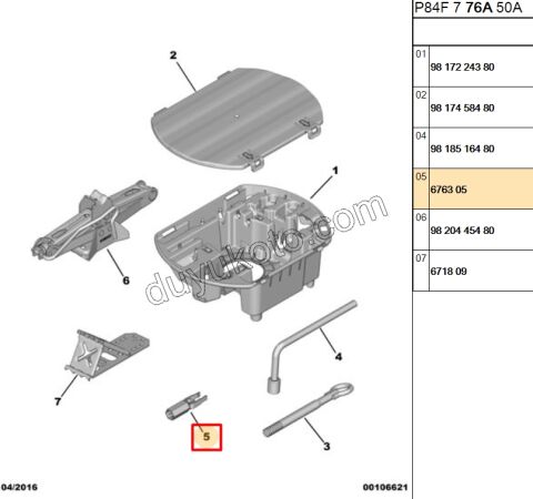 ANAHTAR BIJON KAPAK CIKARMA PLASTIK SARI