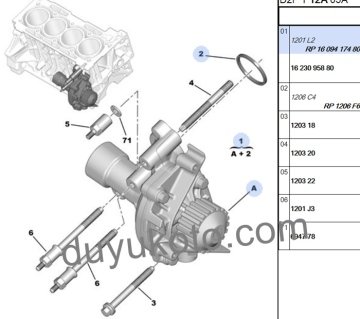 PEUGEOT 607 DEVİRDAİM SU POMPASI 2.2  BENZİNLİ