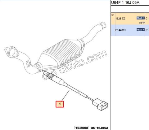 LAMBDA SENSOR P306 XU7JP TU5JP XU10J4R