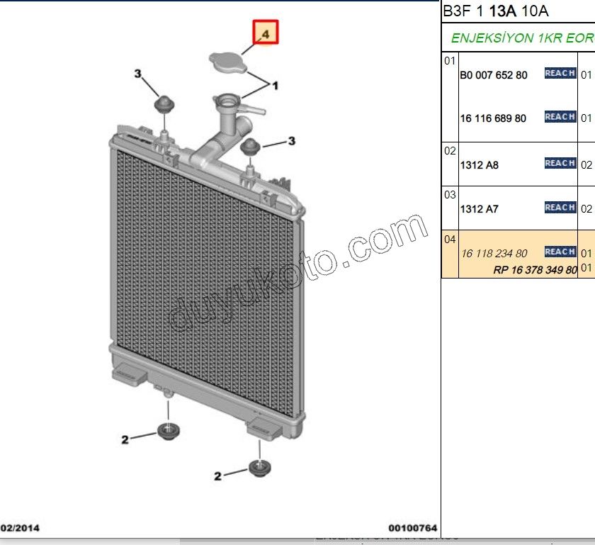 KAPAK RADYATOR P107 P108 C1