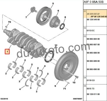 PEUGEOT BİPPER KRANK MİLİ 1.4HDI