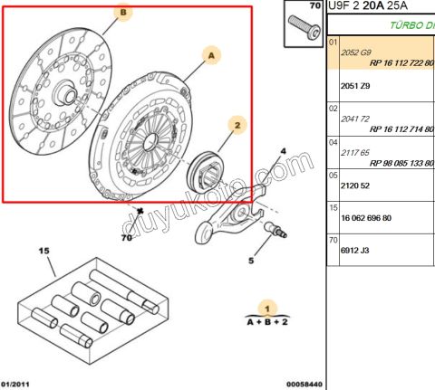 DEBRIYAJ SET BXR3 120CV