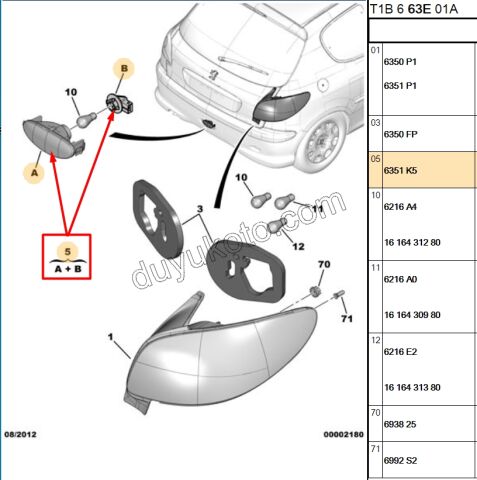 Peugeot 206/206sw Sis Lambası Ara Tampon 1998/2007