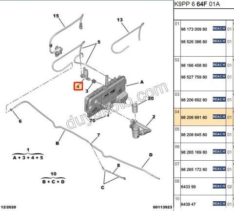 2019> Partner Rifter Berlingo Combo Doblo Proace City MOTOR CAM SU FISKIYE (Arka Cam Silgili)