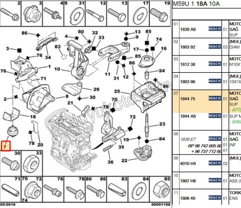 TAKOZ MOTOR R UST UFAK 1.6HDİ Euro4 EC5 1.6İ 16V Benzinli P106 P205 P206 P306