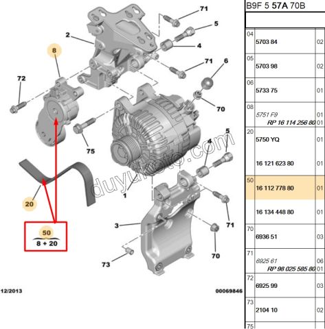 KIT KAYIS ALTER 1.6HDİ Euro4