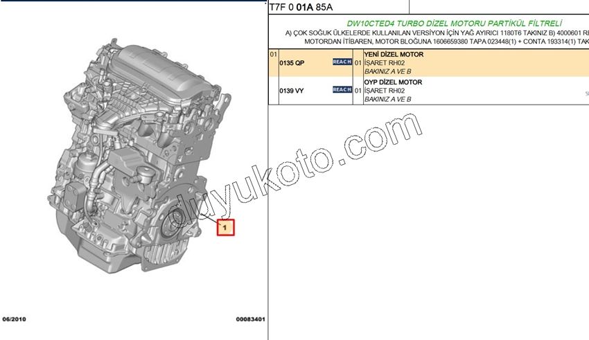 MOTOR KOMPLE 2.0HDİ 16V 163HP EURO5 P407 C53EXP3 2012>