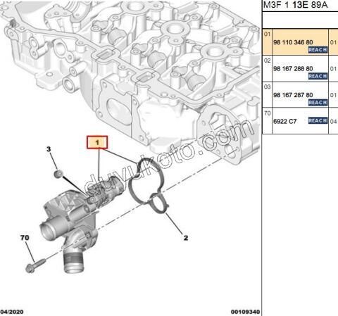 TERMOSTAT EB2FA P301MQ P2082 P20082 CONTA