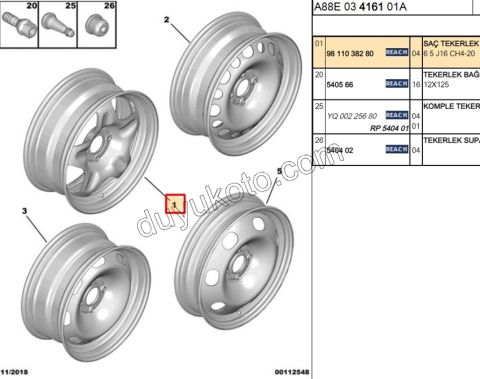 Sac Jant 16 INC C34 AIR B618 6 5 J16 CH4-20