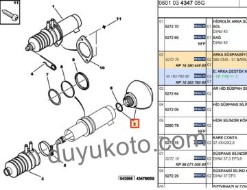 CITROEN C5 ARKA SİFER 1.6HDİ (31 BAR 155MM)