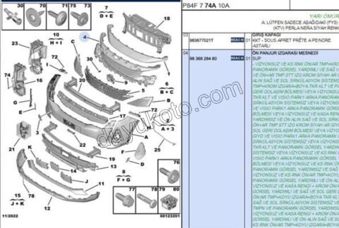 ISKELET ON TAMPON IC UST KISIM P30082MQ